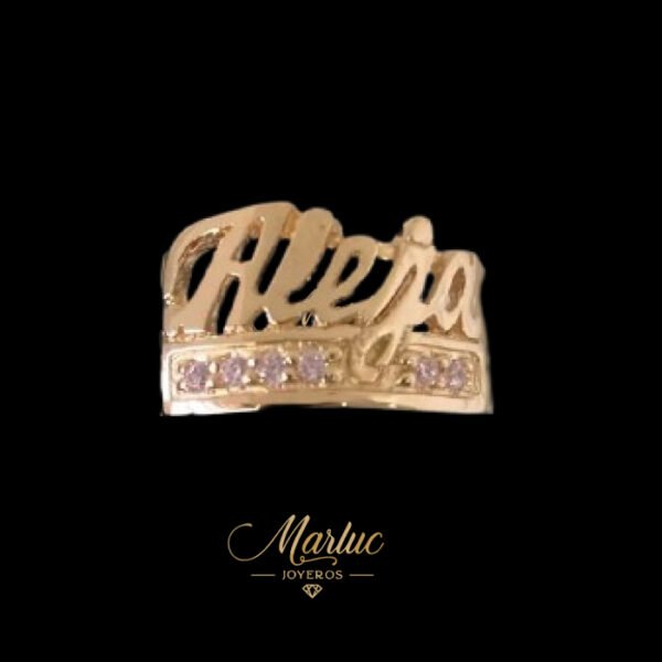 Anillo Nombre En Oro 3gr.18k 750